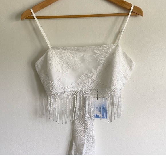 NWT SET - MAJORELLE Honolua crop top & Pant in Ivory - medium ($400) - Picture 10 of 12